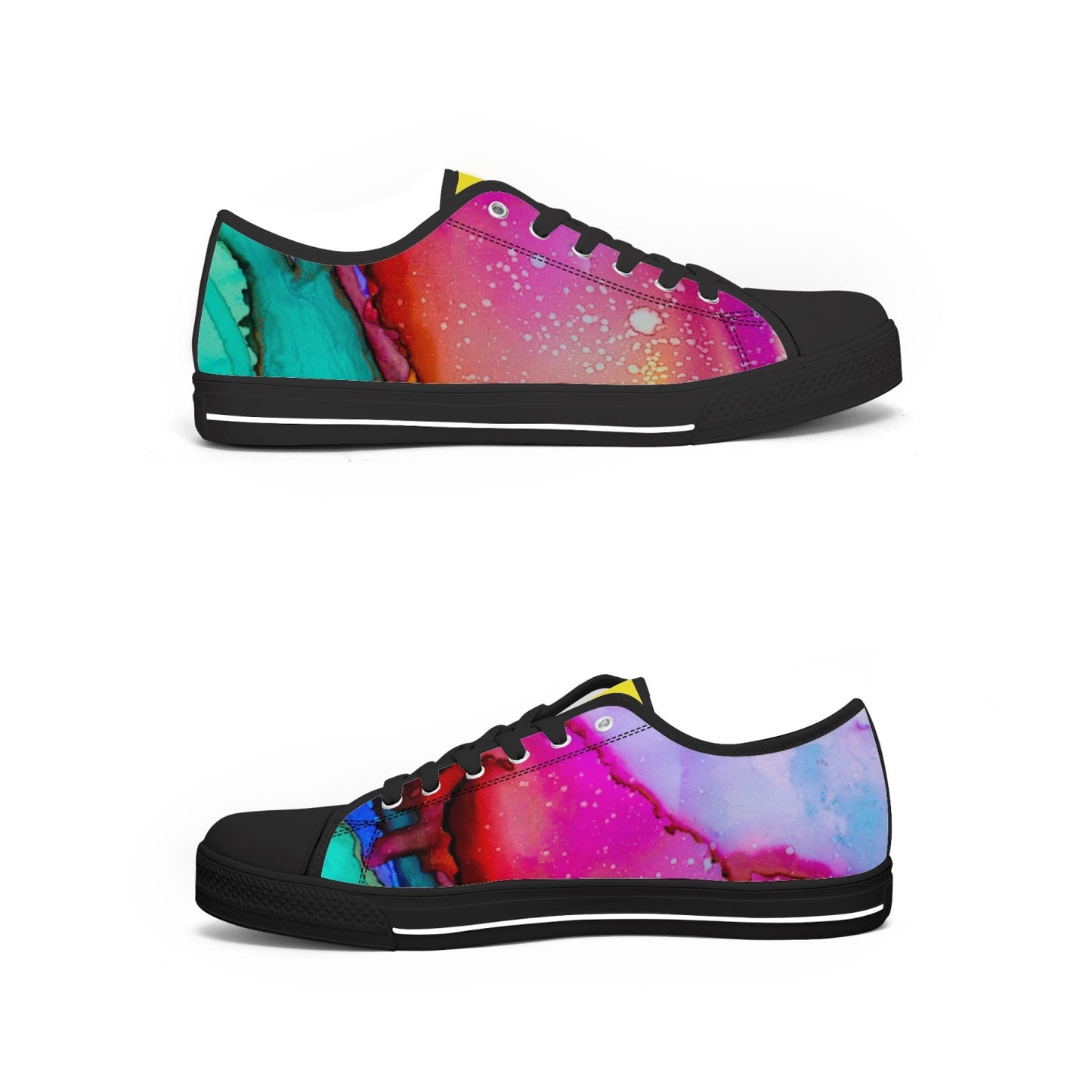 Bold Low-top Canvas Shoes - Black or White ( runs big order a size smaller) =)