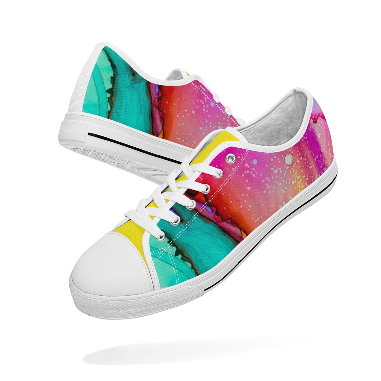 Bold Low-top Canvas Shoes - Black or White ( runs big order a size smaller) =)